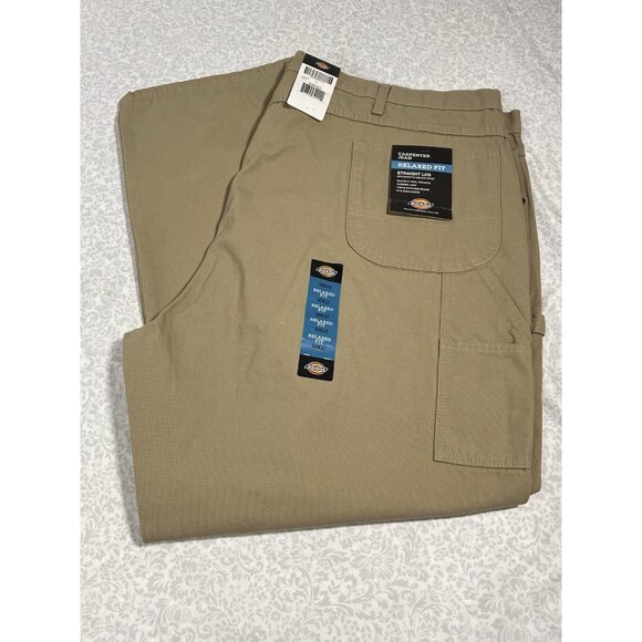 Dickies Other - NWT Dickies 50x32 Men’s Carpenter Pants Khakis Straight Leg Relaxed Fit Tan